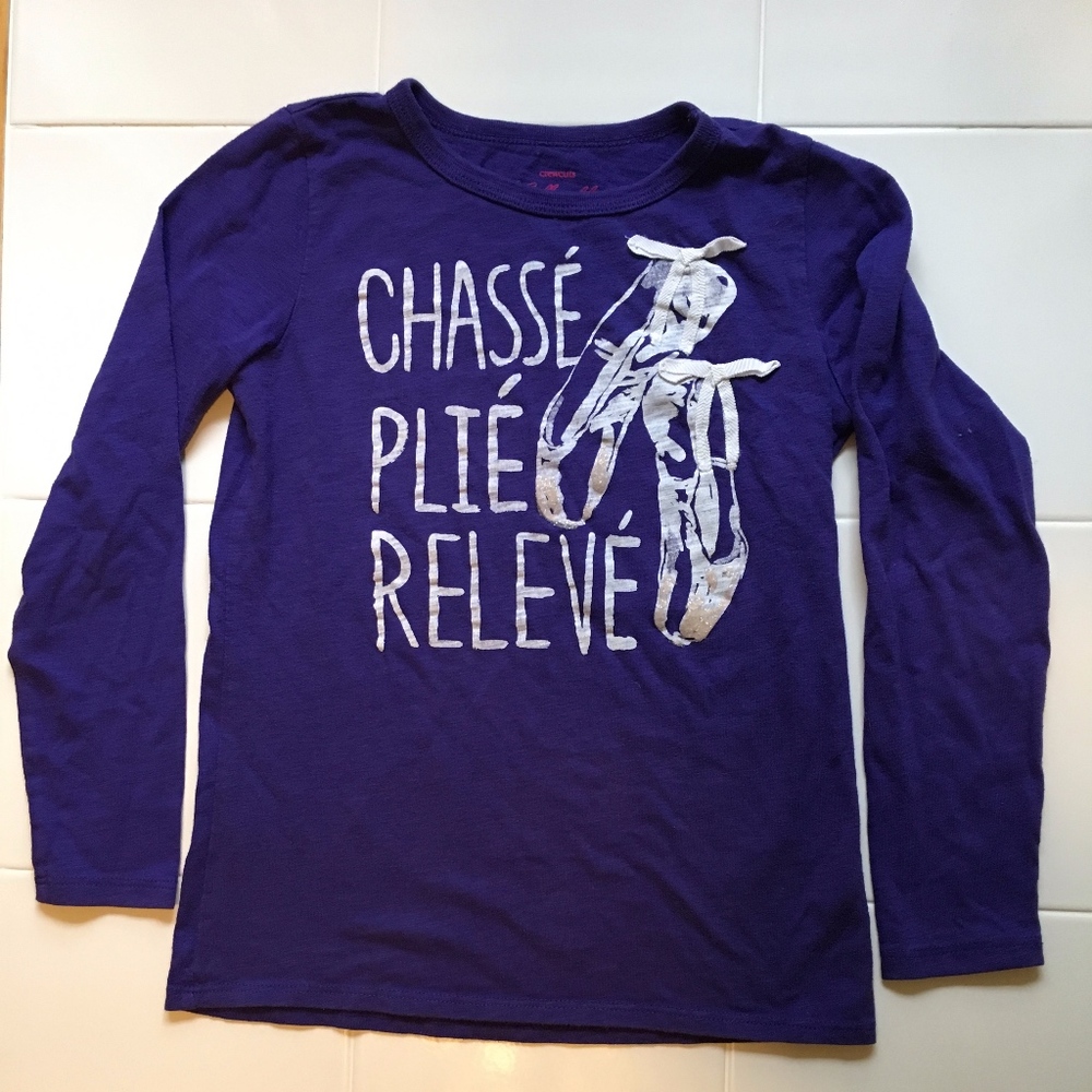 Girls JCrew Long Sleeve Ballet T-shirt - Size 10